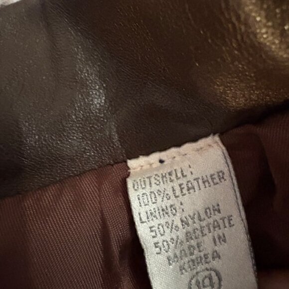 WOMENS LORD & TAYLOR RICH BROWN 100% LEATHER LINED JACKET. SZ. 14 - Picture 4 of 4